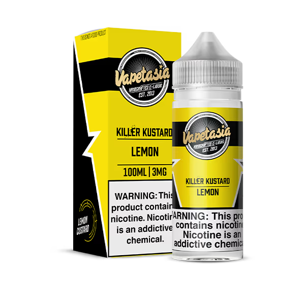 VAPETASIA E-LIQUID 100ML KILLER KUSTARD LEMON - 6MG