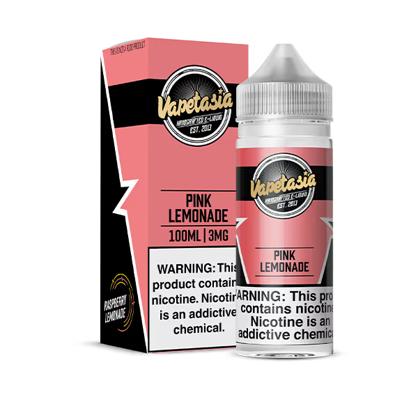 VAPETASIA E-LIQUID 100ML PINK LEMONADE - 3MG