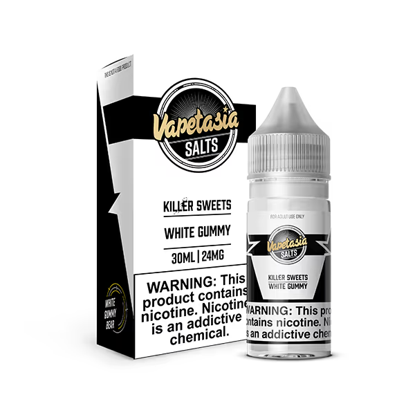 VAPETASIA NIC SALT E-LIQUID 30ML KILLER SWEETS WHITE GUMMY - 48MG