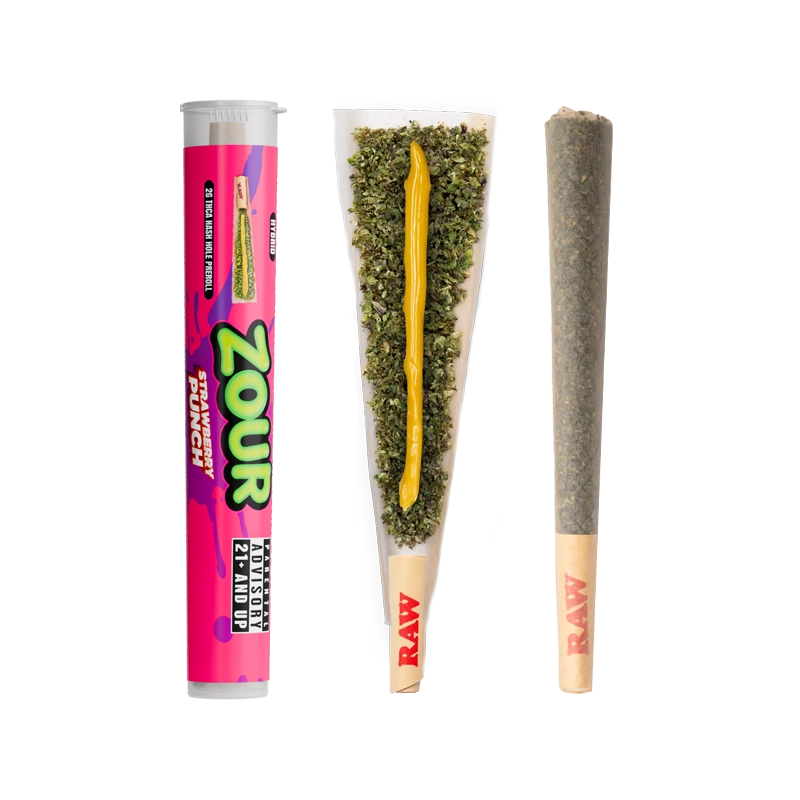 Zour Stash- Pre-Roll 1pk Strawberry Punch Hybrid