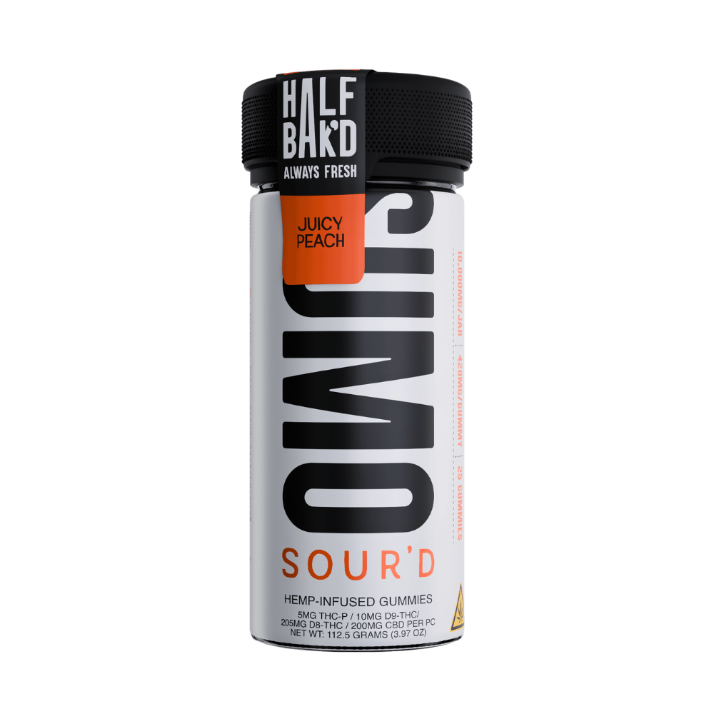 Half Bak'd Sumo Blend Gummies 10000mg - SOUR'D Juicy Peach