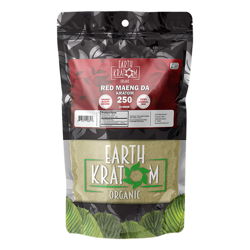 EARTH KRATOM 250 Gram Powder- RED MAENG DA