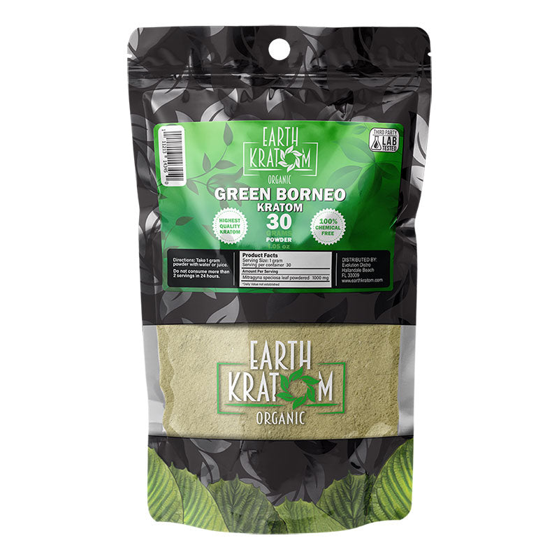 EARTH KRATOM 30 Gram Powder - GREEN BORNEO