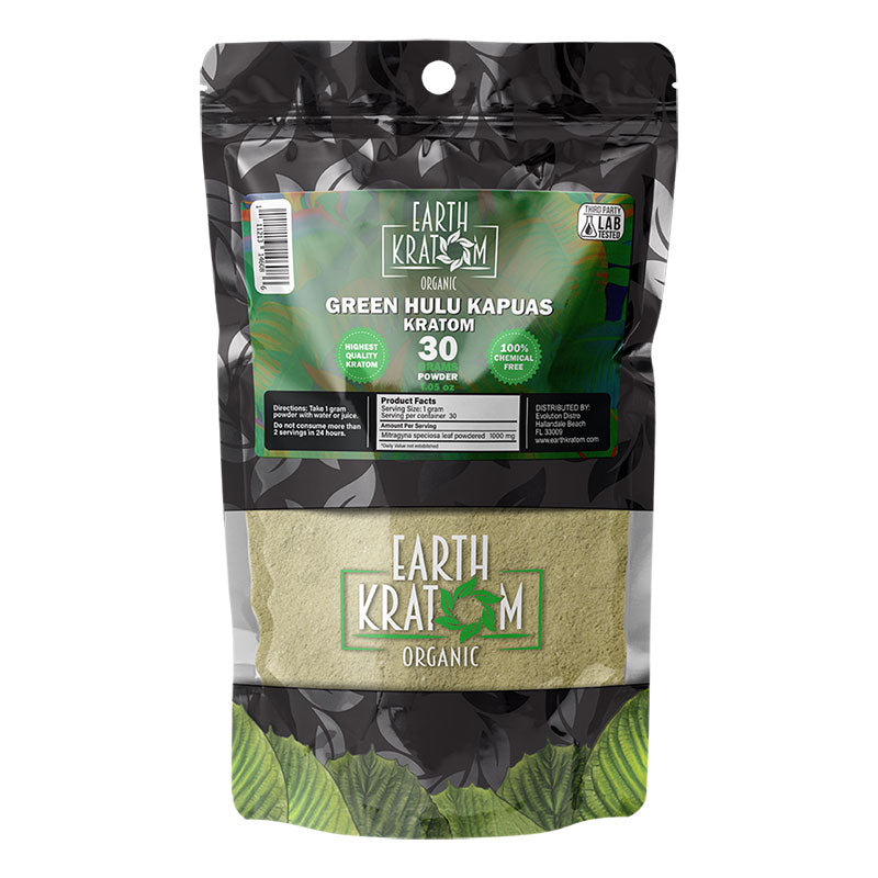 EARTH KRATOM 30 Gram Powder - GREEN HULU