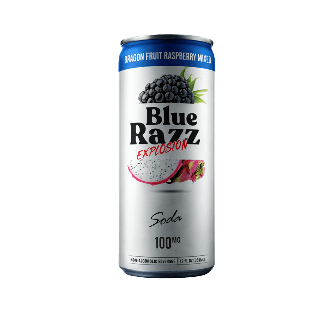 Sticky Green- 100mg Soda- Blue Razz