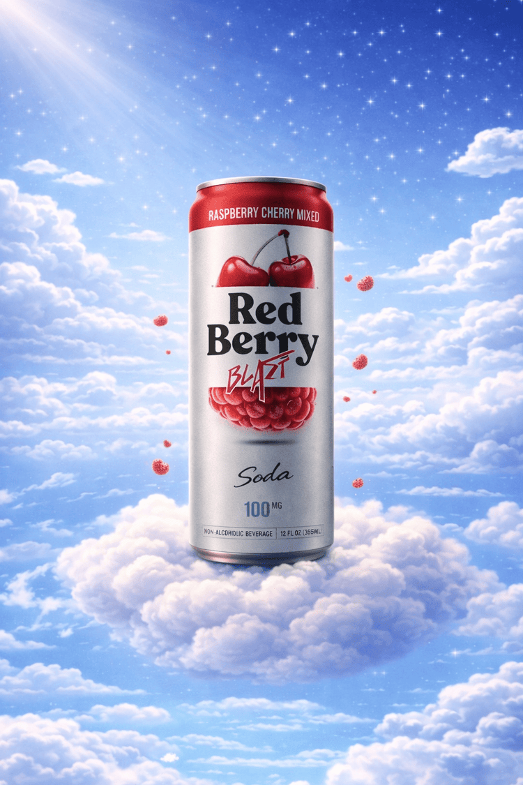 Sticky Green- 100mg Soda- Red Berry Blast