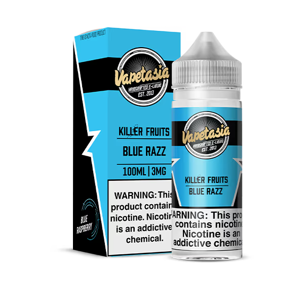 VAPETASIA E-LIQUID 100ML KILLER FRUITS BLUE RAZZ - 3MG