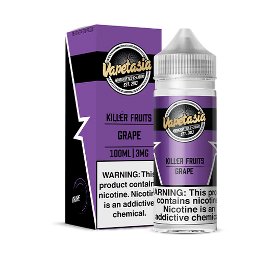 VAPETASIA E-LIQUID 100ML KILLER FRUIT GRAPE - 6MG