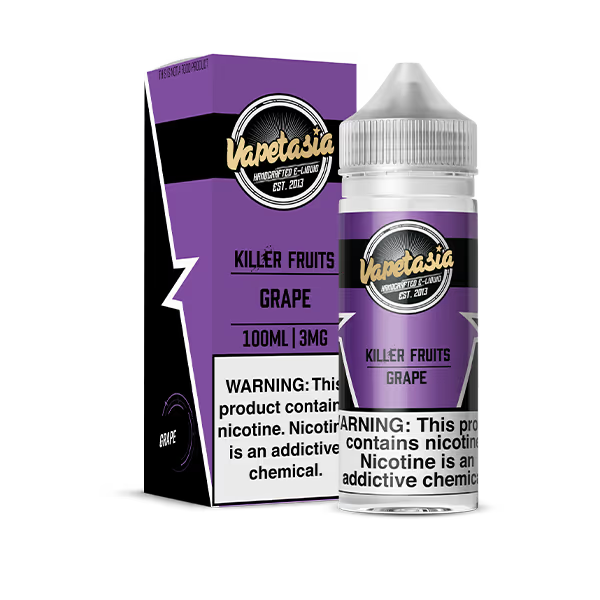 VAPETASIA E-LIQUID 100ML KILLER FRUIT GRAPE - 3MG