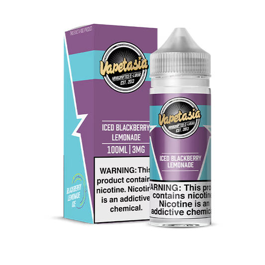 VAPETASIA E-LIQUID 100ML ICED BLACKBERRY LEMONADE - 6MG
