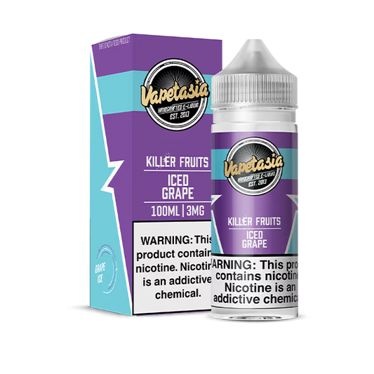 VAPETASIA E-LIQUID 100ML ICED GRAPE - 3MG