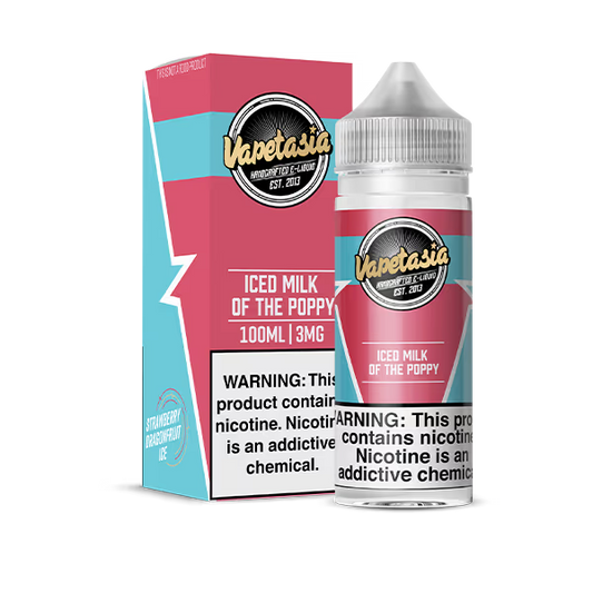 VAPETASIA E-LIQUID 100ML ICED MILK OF THE POPPY - 3MG
