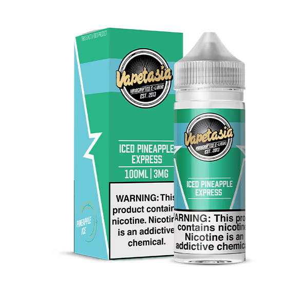 VAPETASIA E-LIQUID 100ML ICED PINEAPPLE EXPRESS - 3MG