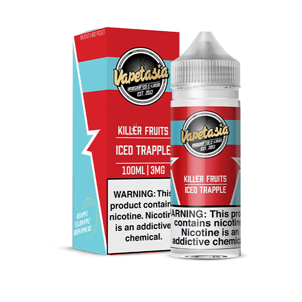 VAPETASIA E-LIQUID 100ML ICED TRAPPLE - 6MG