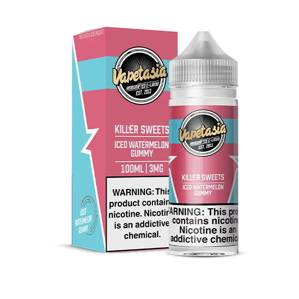 VAPETASIA E-LIQUID 100ML ICED WATERMELON - 3MG