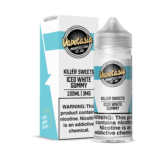 VAPETASIA E-LIQUID 100ML ICED WHITE GUMMY - 6MG
