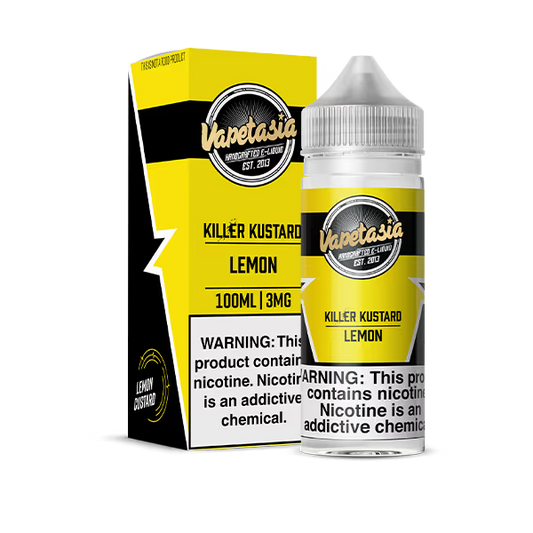 VAPETASIA E-LIQUID 100ML KILLER KUSTARD LEMON - 6MG