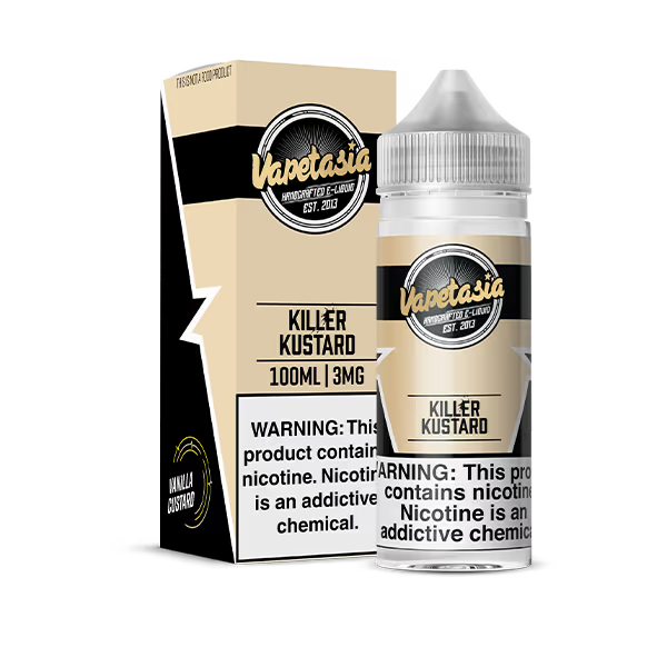 VAPETASIA E-LIQUID 100ML KILLER KUSTARD - 3MG