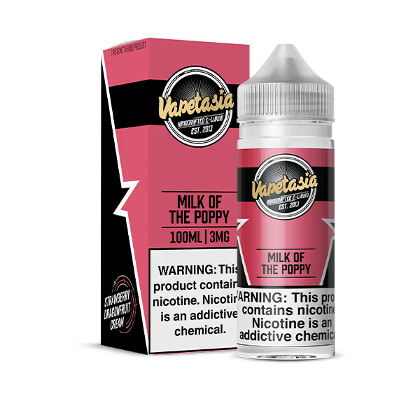 VAPETASIA E-LIQUID 100ML MILK OF THE POPPY - 3MG