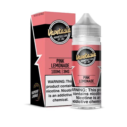 VAPETASIA E-LIQUID 100ML PINK LEMONADE - 3MG