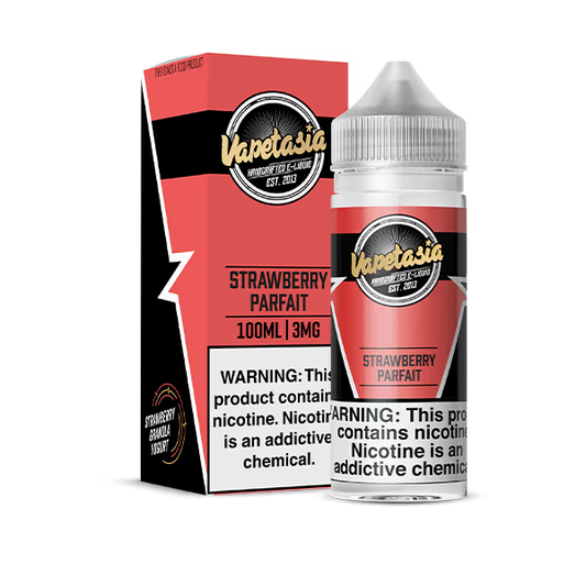 VAPETASIA E-LIQUID 100ML STRAWBERRY PARFAIT - 6MG