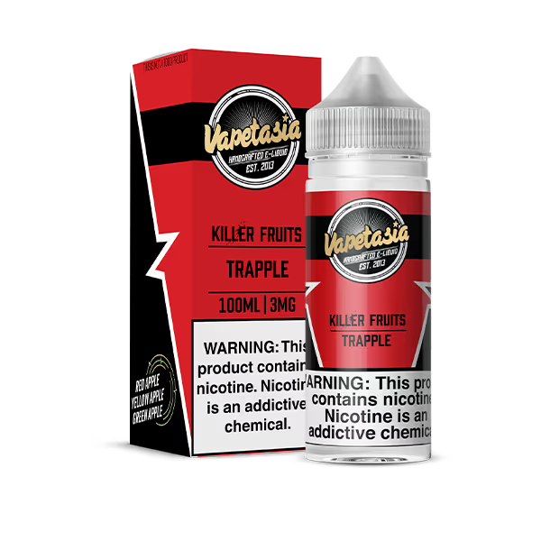 VAPETASIA E-LIQUID 100ML KILLER FRUITS TRAPPLE - 3MG