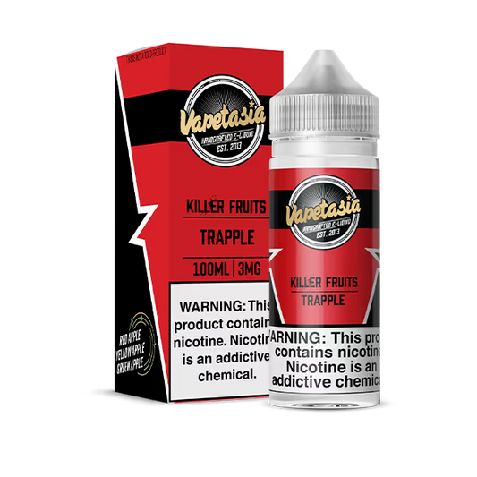 VAPETASIA E-LIQUID 100ML KILLER FRUITS TRAPPLE - 3MG