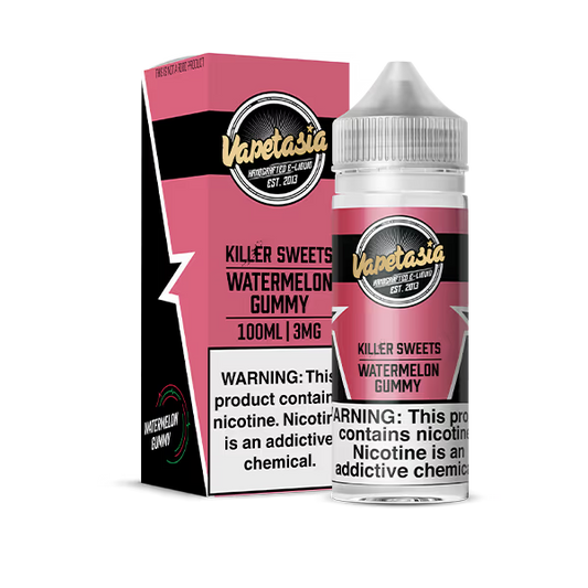VAPETASIA E-LIQUID 100ML KILLER SWEETS WATERMELON GUMMY - 3MG
