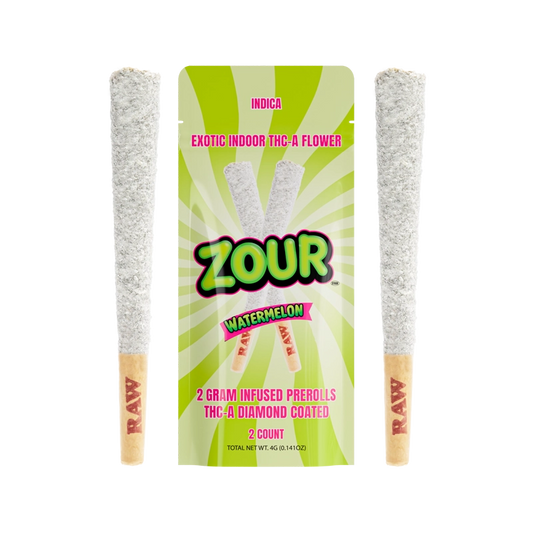 Zour Stash-  Pre-Roll 2pk Watermelon Indica