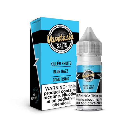 VAPETASIA NIC SALT E-LIQUID 30ML KILLER FRUITS BLUE RAZZ - 48MG