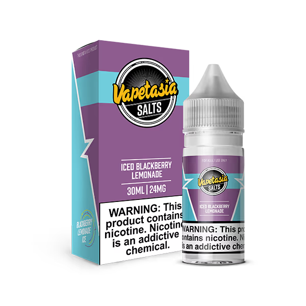 VAPETASIA NIC SALT E-LIQUID 30ML ICED BLACKBERRY LEMONADE - 24MG