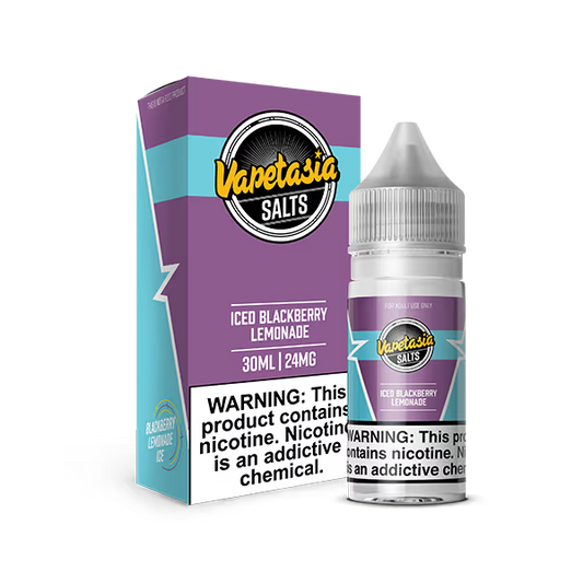VAPETASIA NIC SALT E-LIQUID 30ML ICED BLACKBERRY LEMONADE - 24MG
