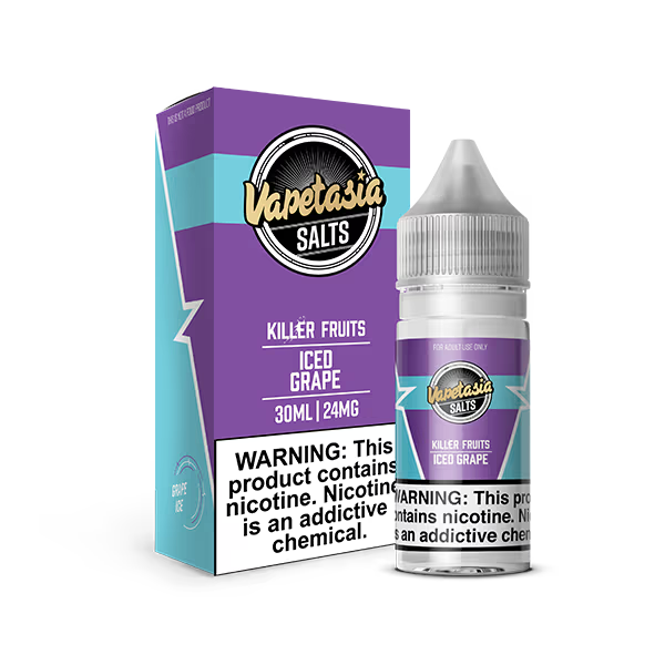 VAPETASIA NIC SALT E-LIQUID 30ML ICED GRAPE - 48MG