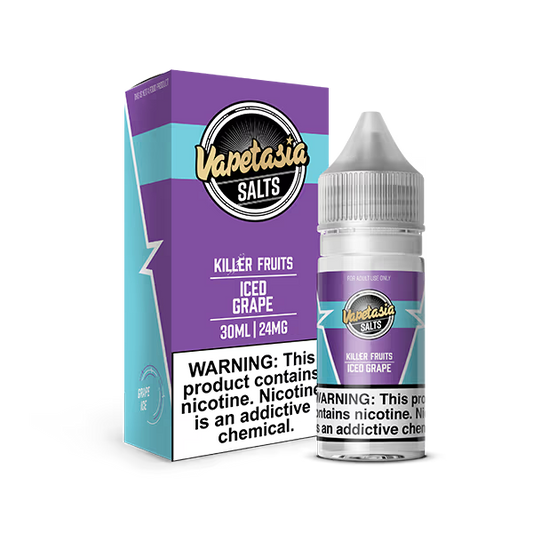 VAPETASIA NIC SALT E-LIQUID 30ML ICED GRAPE - 24MG