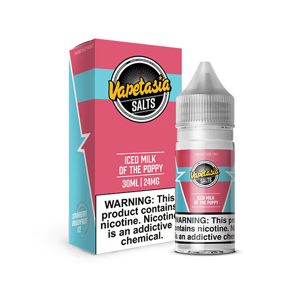 VAPETASIA NIC SALT E-LIQUID 30ML ICED MILK OF THE POPPY - 48MG