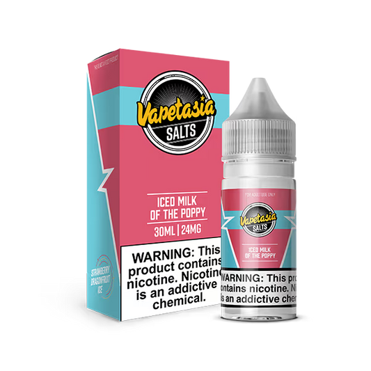 VAPETASIA NIC SALT E-LIQUID 30ML ICED MILK OF THE POPPY - 24MG
