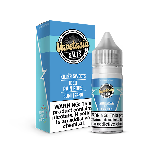 VAPETASIA NIC SALT E-LIQUID 30ML ICED RAIN BOPS - 48MG