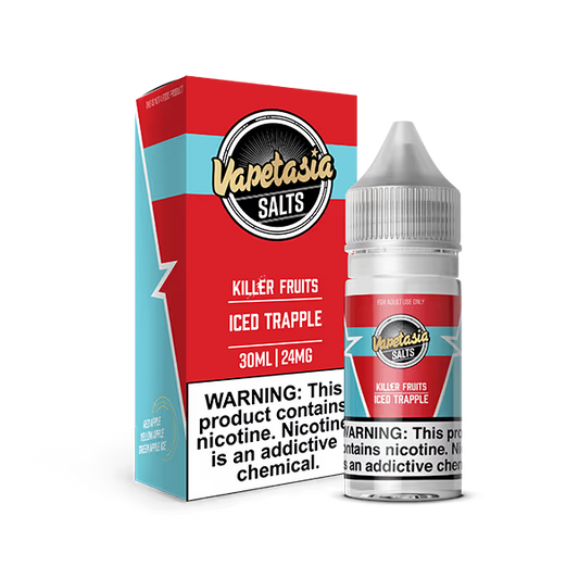 VAPETASIA NIC SALT E-LIQUID 30ML ICED TRAPPLE - 24MG