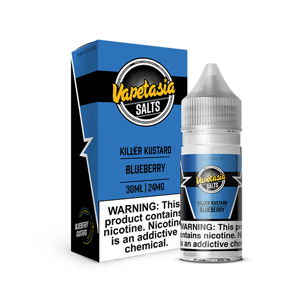 VAPETASIA NIC SALT E-LIQUID 30ML KILLER KUSTRAD BLUEBERRY - 24MG
