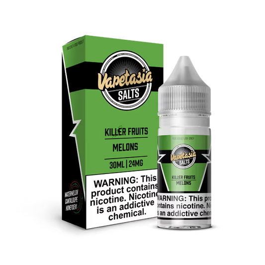 VAPETASIA NIC SALT E-LIQUID 30ML KILLER FRUITS MELONS - 24MG