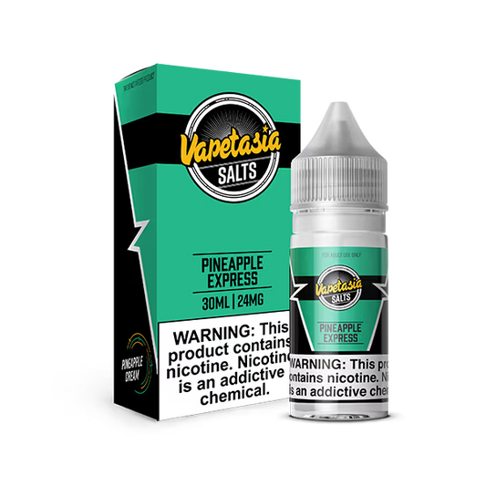 VAPETASIA NIC SALT E-LIQUID 30ML PINEAPPLE EXPRESS - 24MG