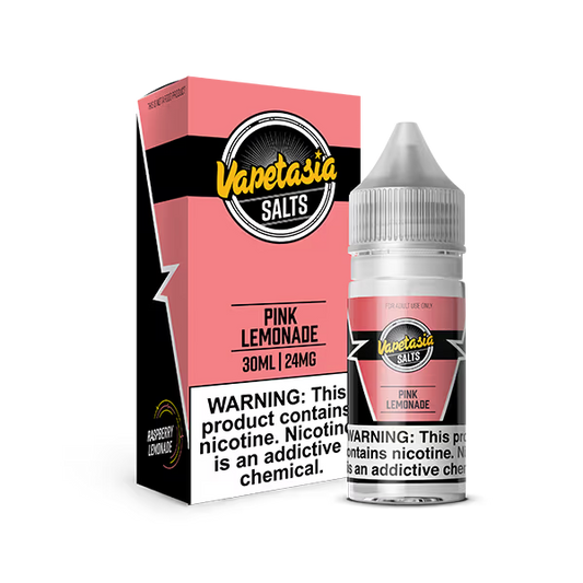 VAPETASIA NIC SALT E-LIQUID 30ML PINK LEMONADE - 48MG