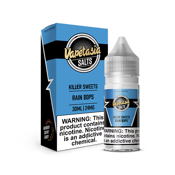 VAPETASIA NIC SALT E-LIQUID 30ML KILLER SWEETS RAIN BOPS - 48MG
