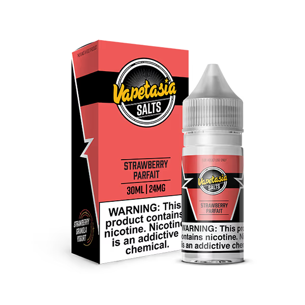VAPETASIA NIC SALT E-LIQUID 30ML STRAWBERRY PARFAIT - 48MG