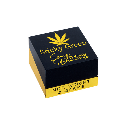 Sticky green Saucy Diamonds- Blue dream