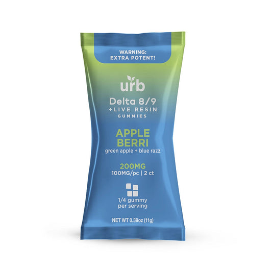 Urb D8/D9 gummies 2pk- Apple Berri