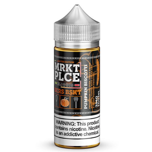 MRKT PLCE E-LIQUID 100ML PUMPKIN BISCOTTI - 3MG