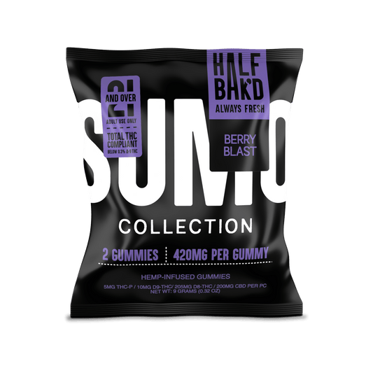 Half Bak'd Sumo Sourd 420mg gummies-  Berry Blast