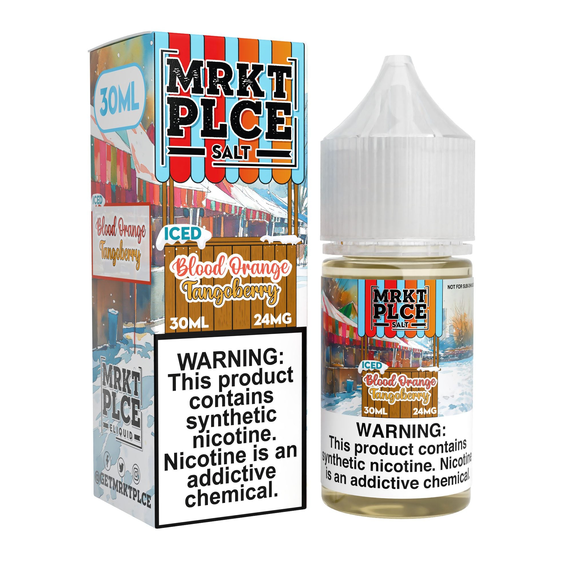 MRKT PLCE E-LIQUID 30ML ICED BLOOD ORANGE TANGOBERRY - 24MG