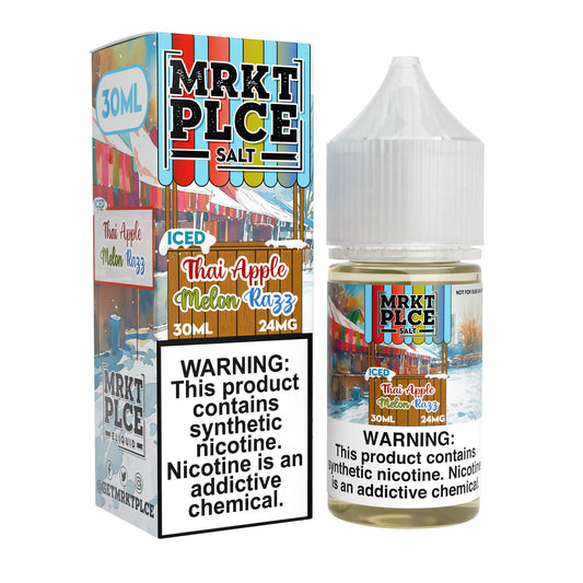 MRKT PLCE E-LIQUID 30ML ICED THAI APPLE MELON RAZZ - 24MG